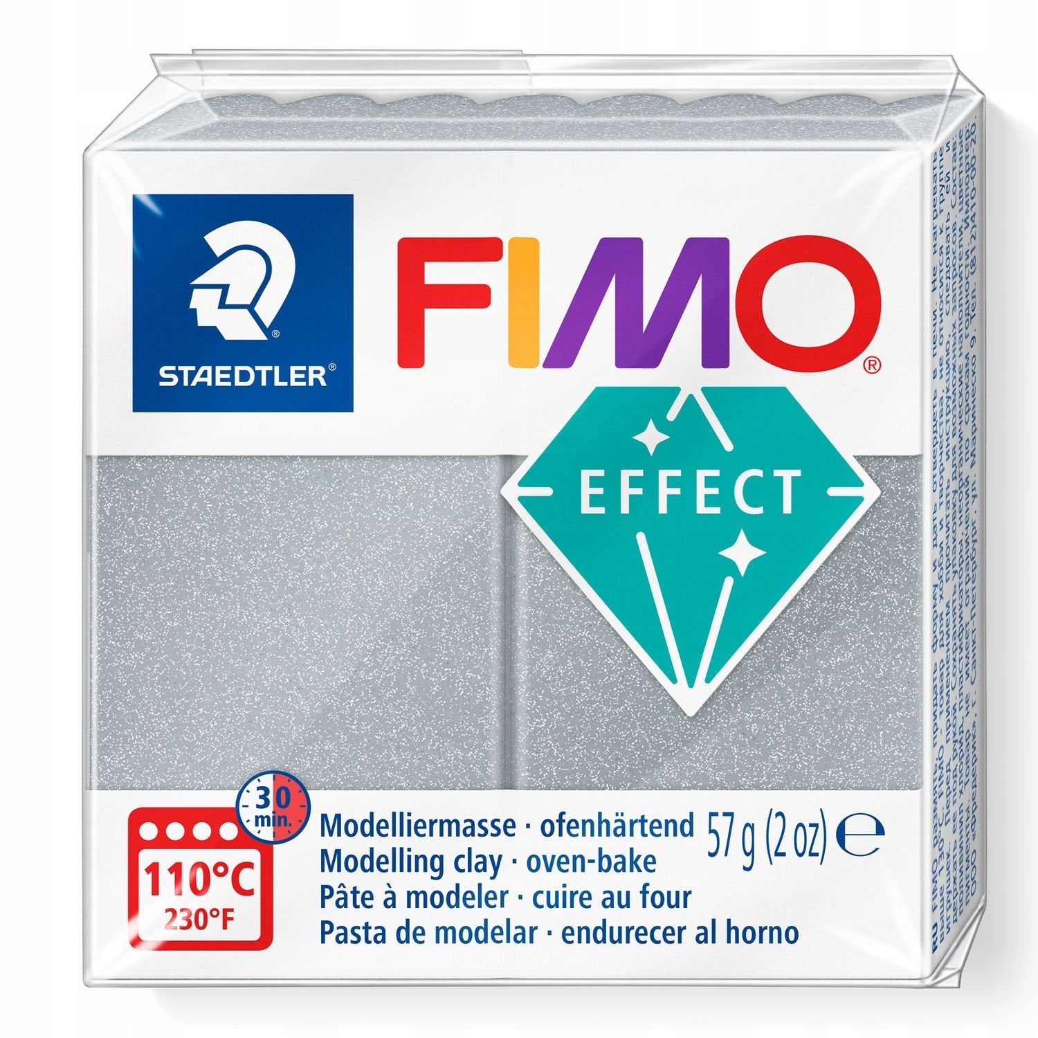 Modellier-Fimo-Effekt silber 56g 
