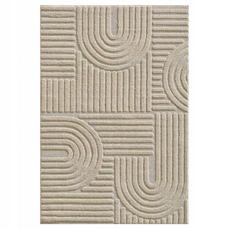 Modern 3D carpet, for bedroom living room beige 240 cm x 340 cm certificate