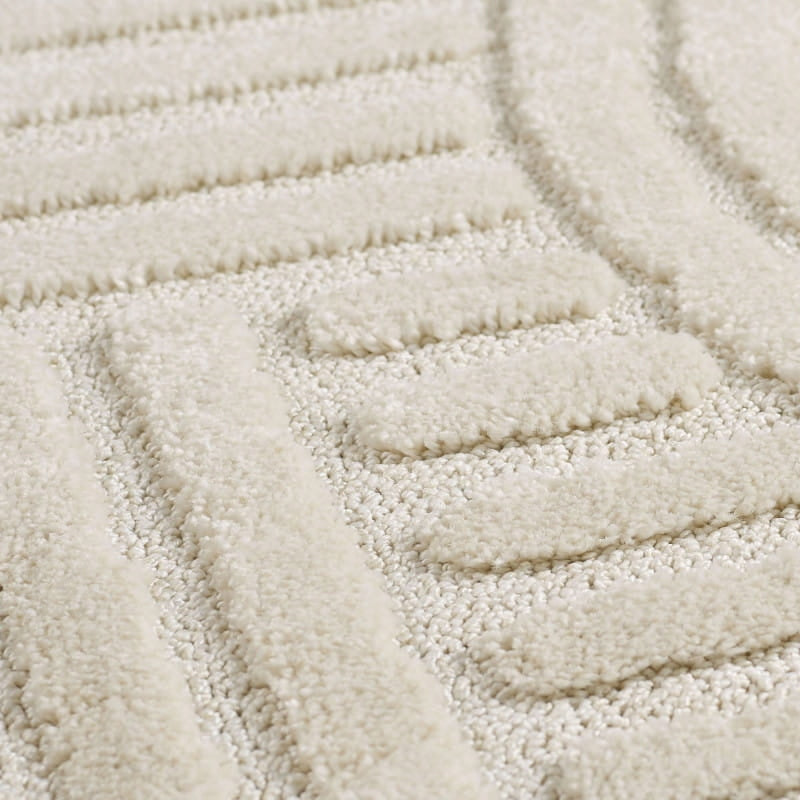 Modern 3D carpet, for living room cream certificate 200 cm x 200 cm circle Brand Ayyildiz