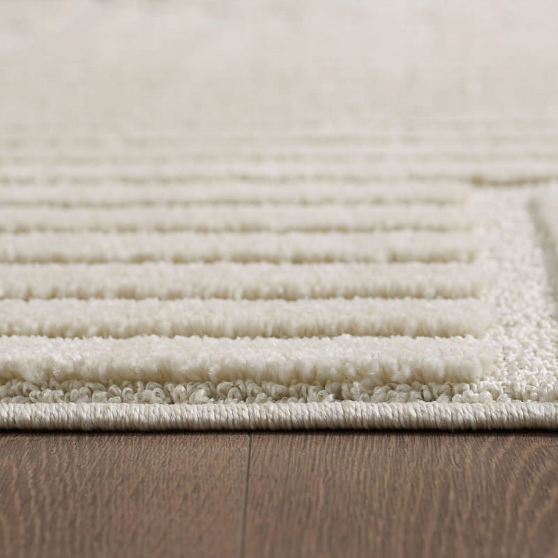 Modern 3D carpet, for living room cream certificate 200 cm x 200 cm circle Packaging status original