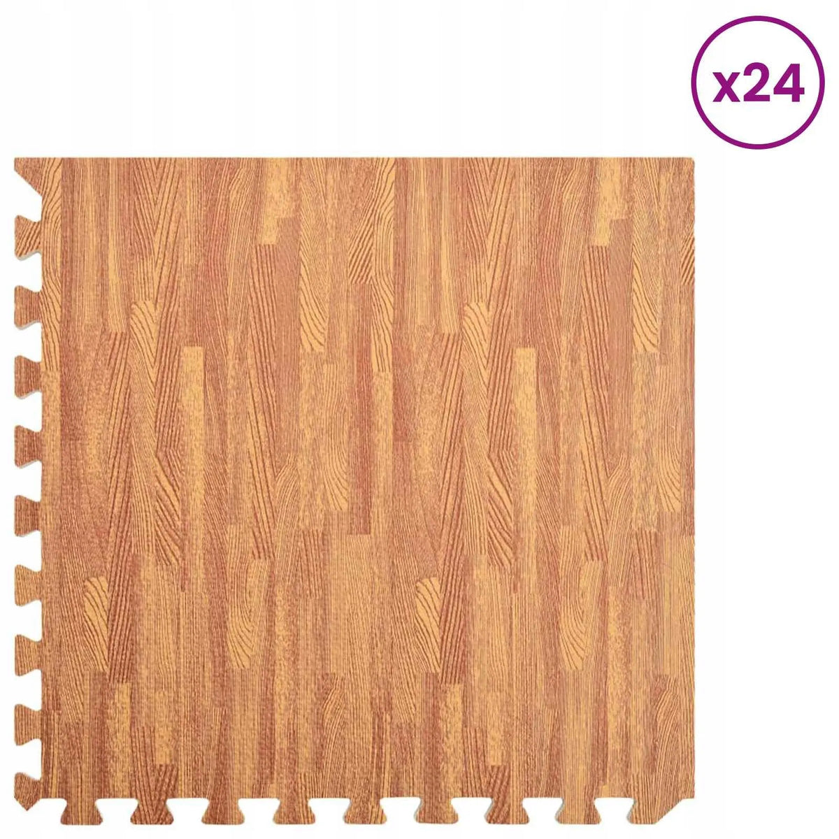 Modern EVA Exercise Mat Puzzle - Brown, Waterproof, Perfect for Brand VidaXL