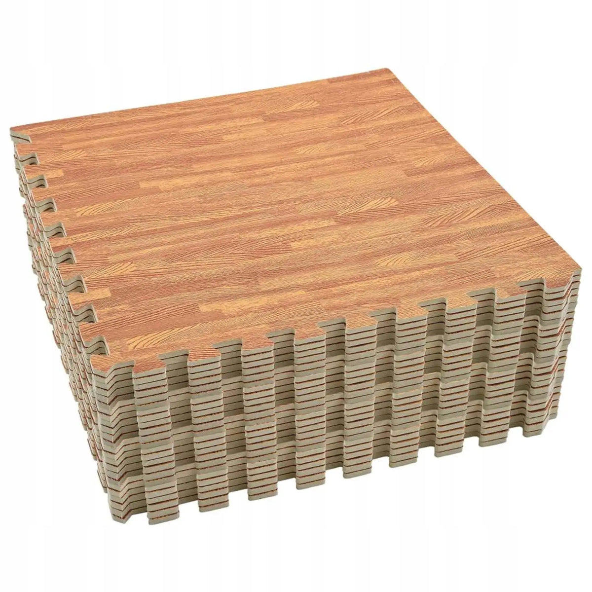 Modern EVA Exercise Mat Puzzle - Brown, Waterproof, Perfect for