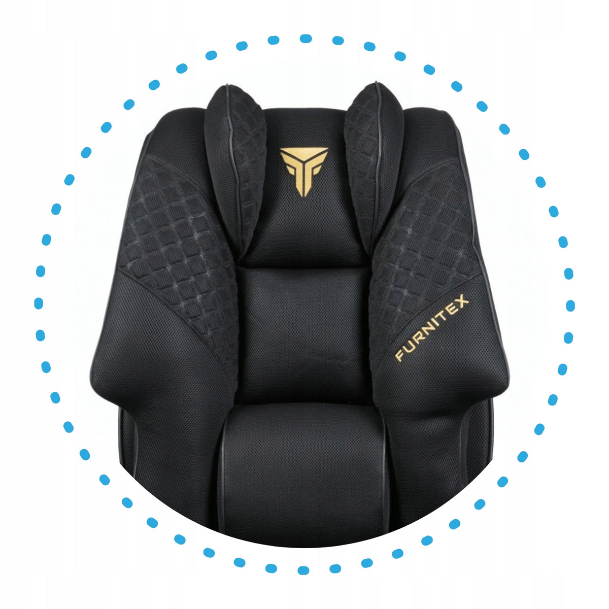 Modern Gaming Swivel Chair Ergonomic For Desk Black MOVI Furniture depth 48 cm