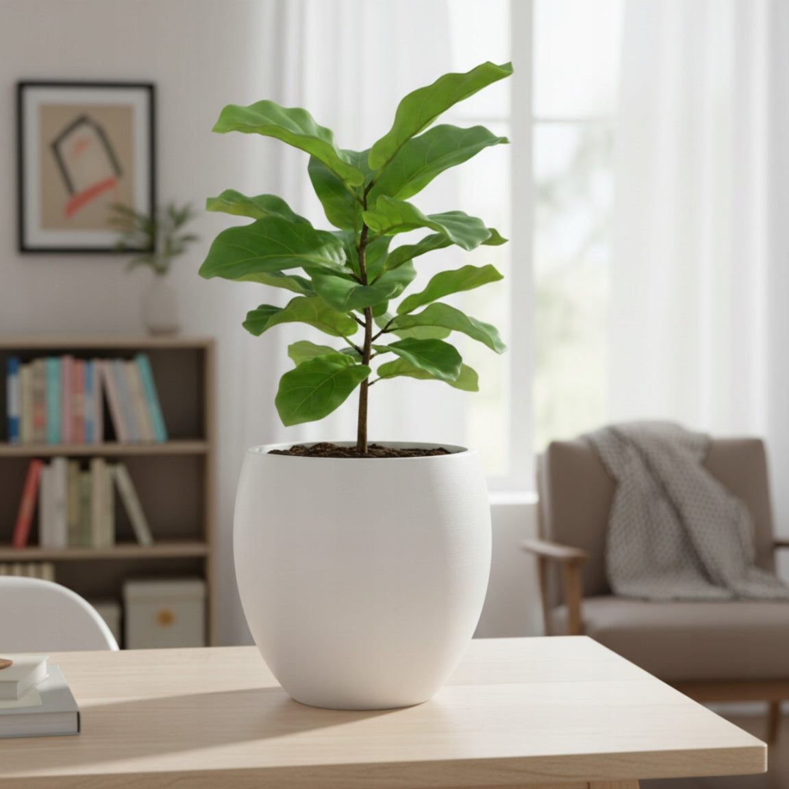Modern Large Planter White for Home and Office Brand no brand