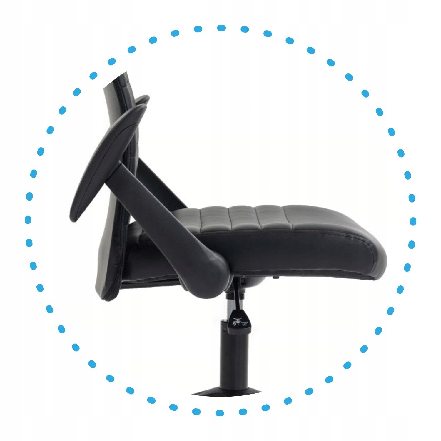 Modern Office Chair Rotating Cabinet for Computer Black ALISA Furniture depth 57 cm