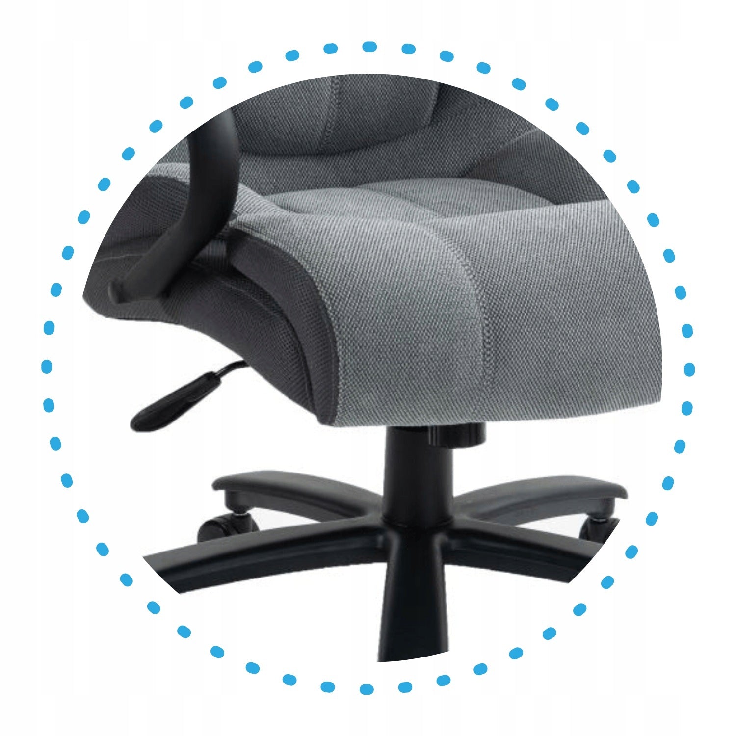 Modern Office Chair Swivel For Desk TILT Grey IDYLL Furniture depth 77 cm