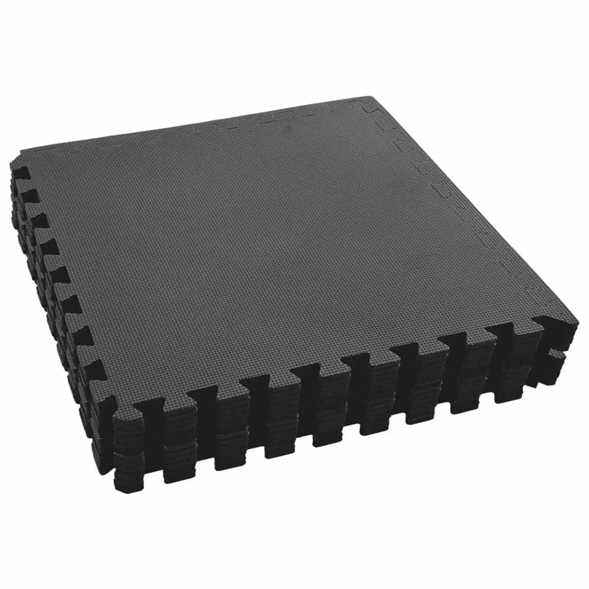 Modern Puzzle EVA Exercise Mats - Black 12 pcs.