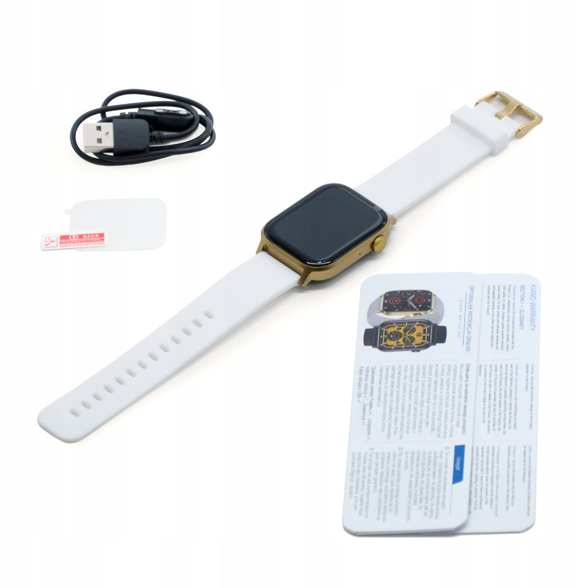 Modern Smartwatch Kiano KW-GG - Calls Notifications Elegant Design Color gold