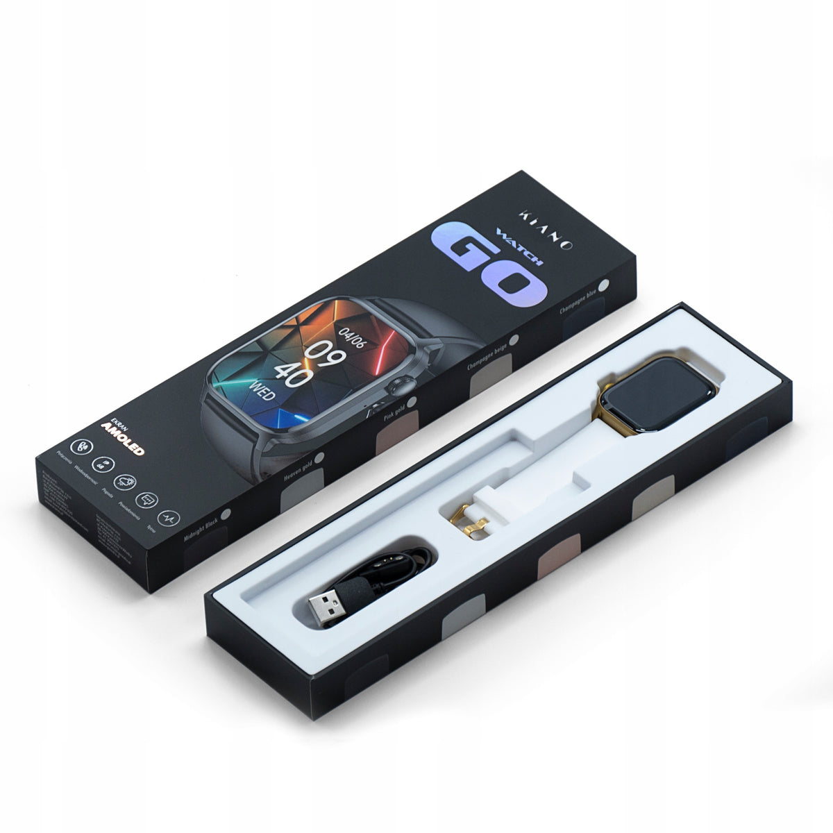 Modern Smartwatch Kiano KW-GG - Calls Notifications Elegant Design Packaging status original