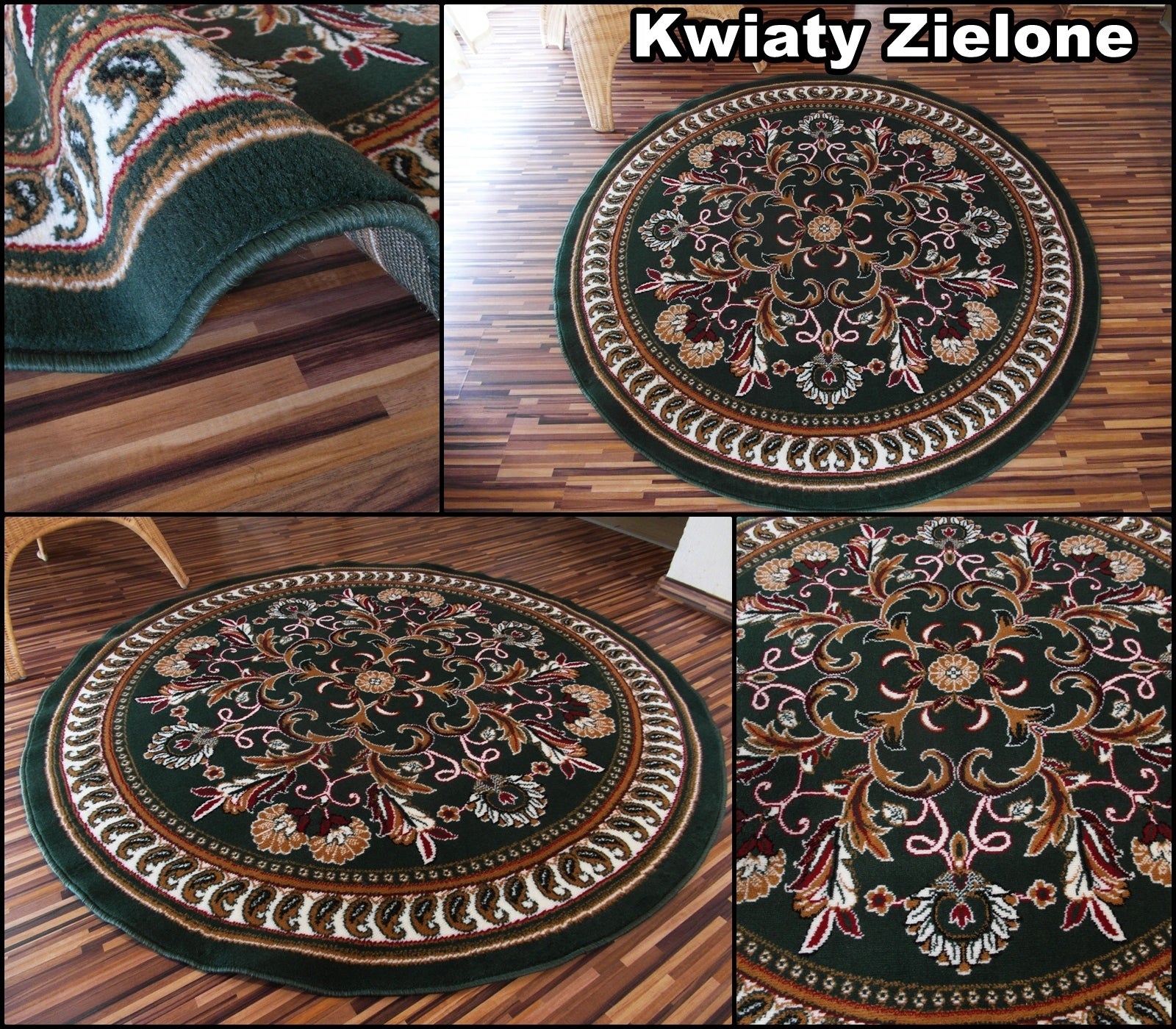 Modern Stylish Round Carpet Alfa Bcf Circle 140x140 Shiraz HQ Color multicolor