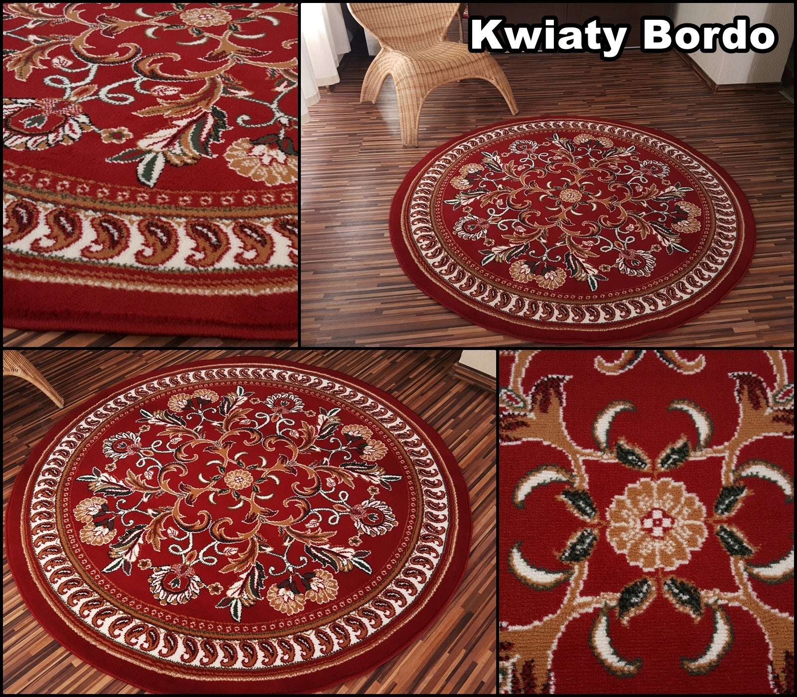 Modern Stylish Round Carpet Alfa Bcf Circle 140x140 Shiraz HQ Thickness 10 mm