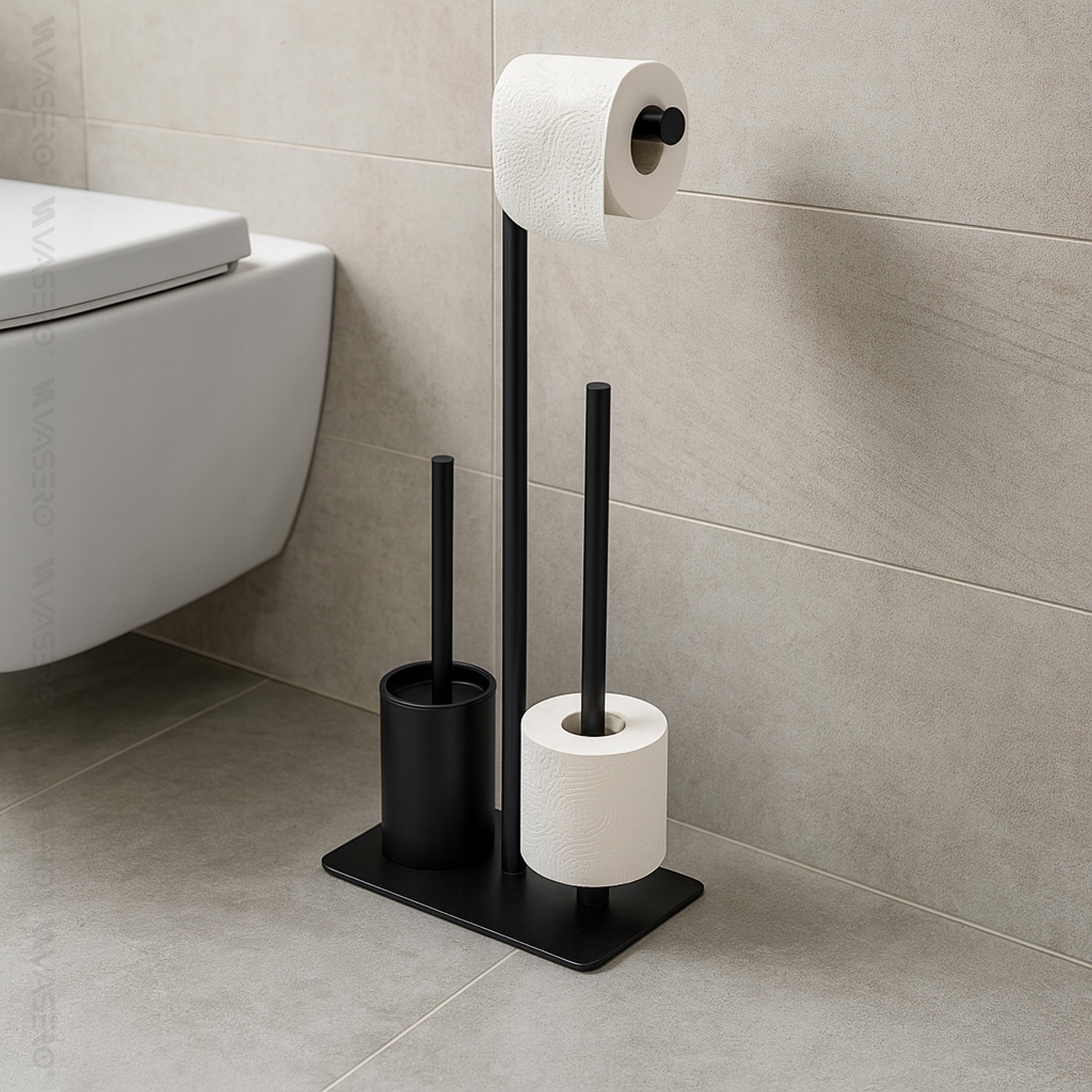 Modern VASERO Brush Stand Metal Toilet Paper Holder Toilet Packaging status original