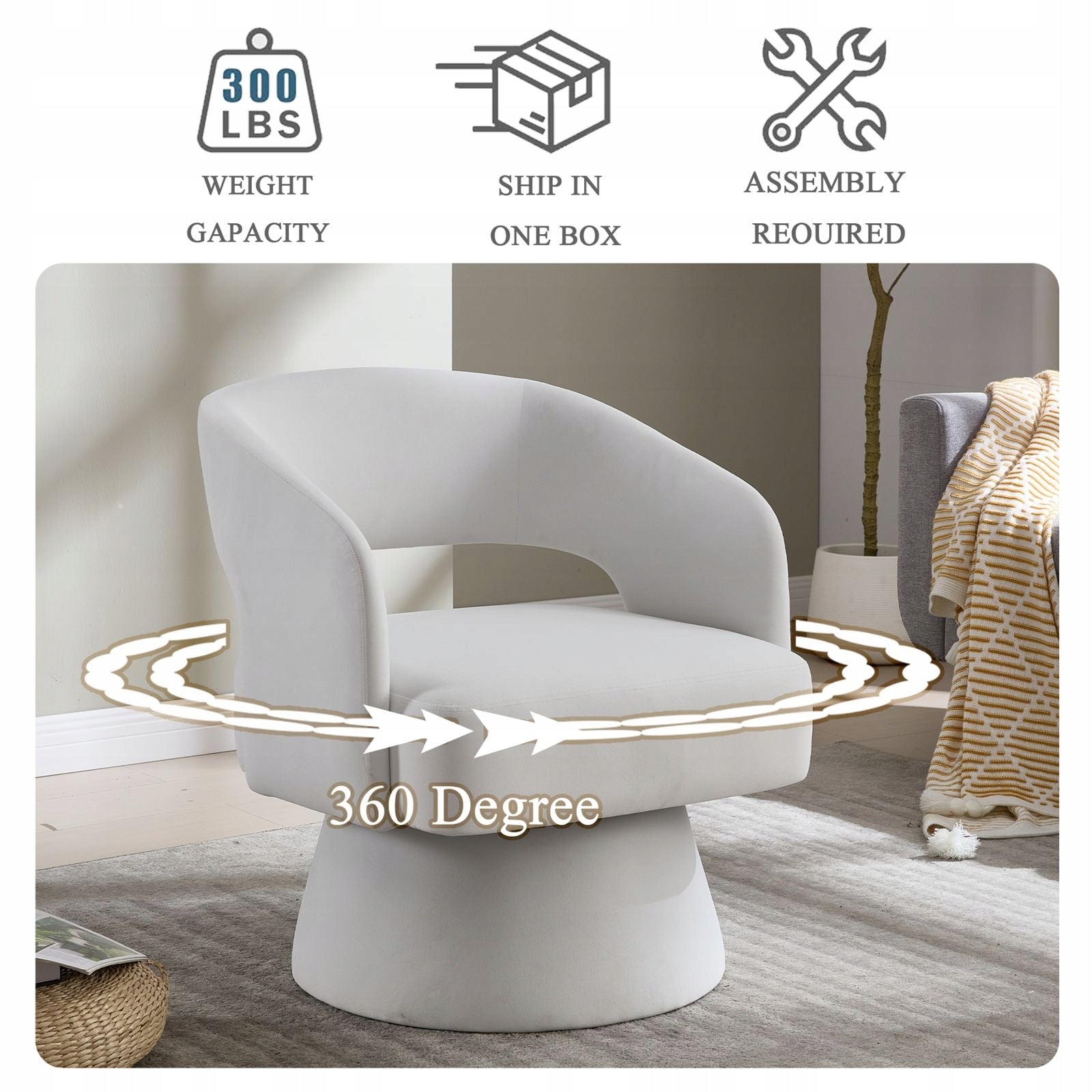 Modern and comfortable velvet armchair with round legs and open backrest Furniture depth 75.1 cm