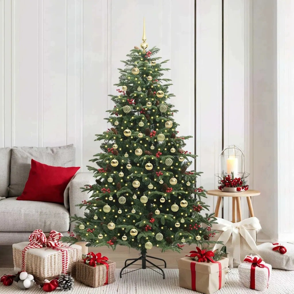 Modern artificial Christmas tree with LED strips, 180 cm, green Brand Vida
