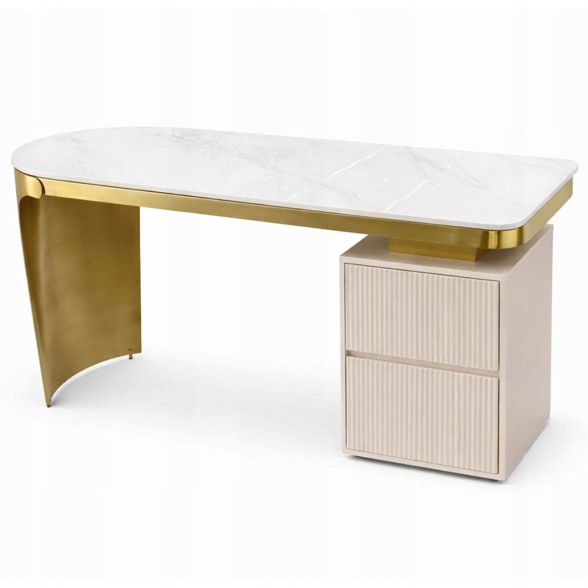 Modern cashmere grooved desk with ceramic top 140x70x75 HIT Manufacturer code aclmeble