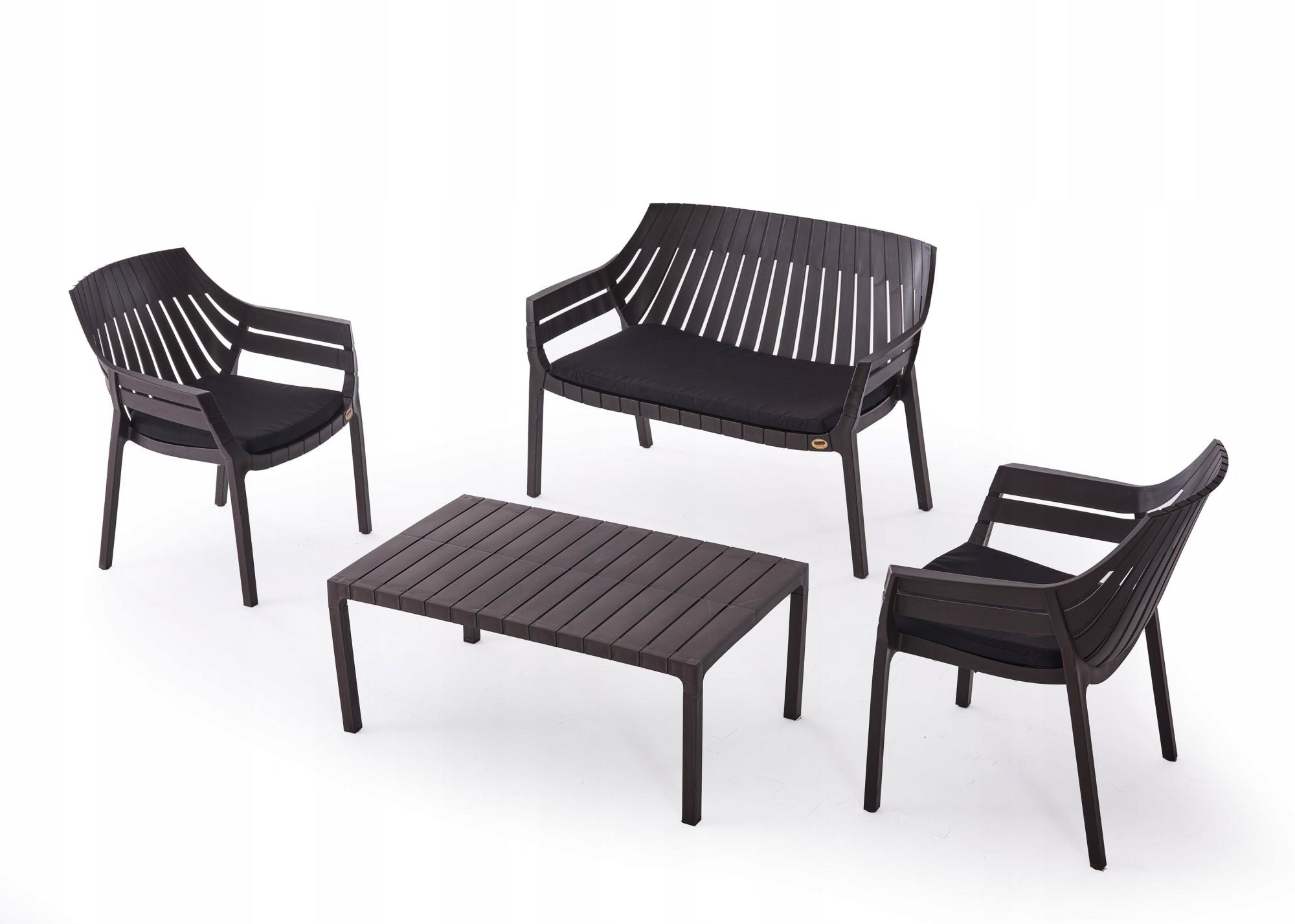 Modern compact sofa+ terrace set 2 armchairs+cushions+table Manufacturer KUNERT