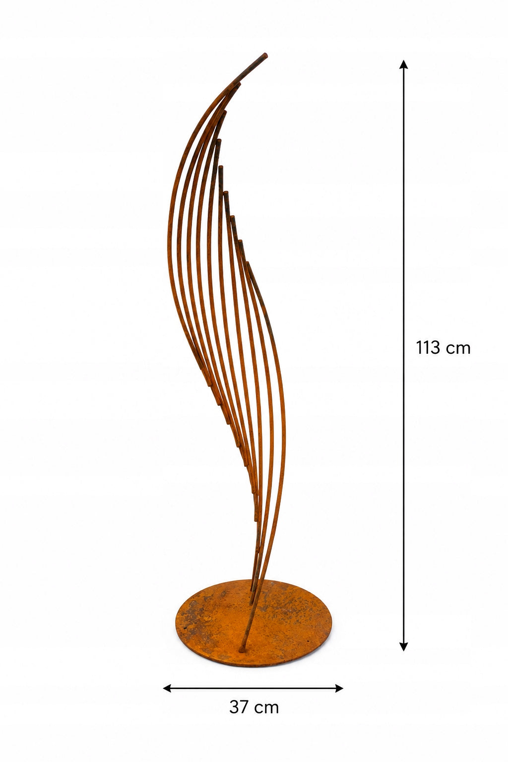 Modern garden sculpture of metal 113 cm Rustic decoration Style corten Manufacturer code 479632