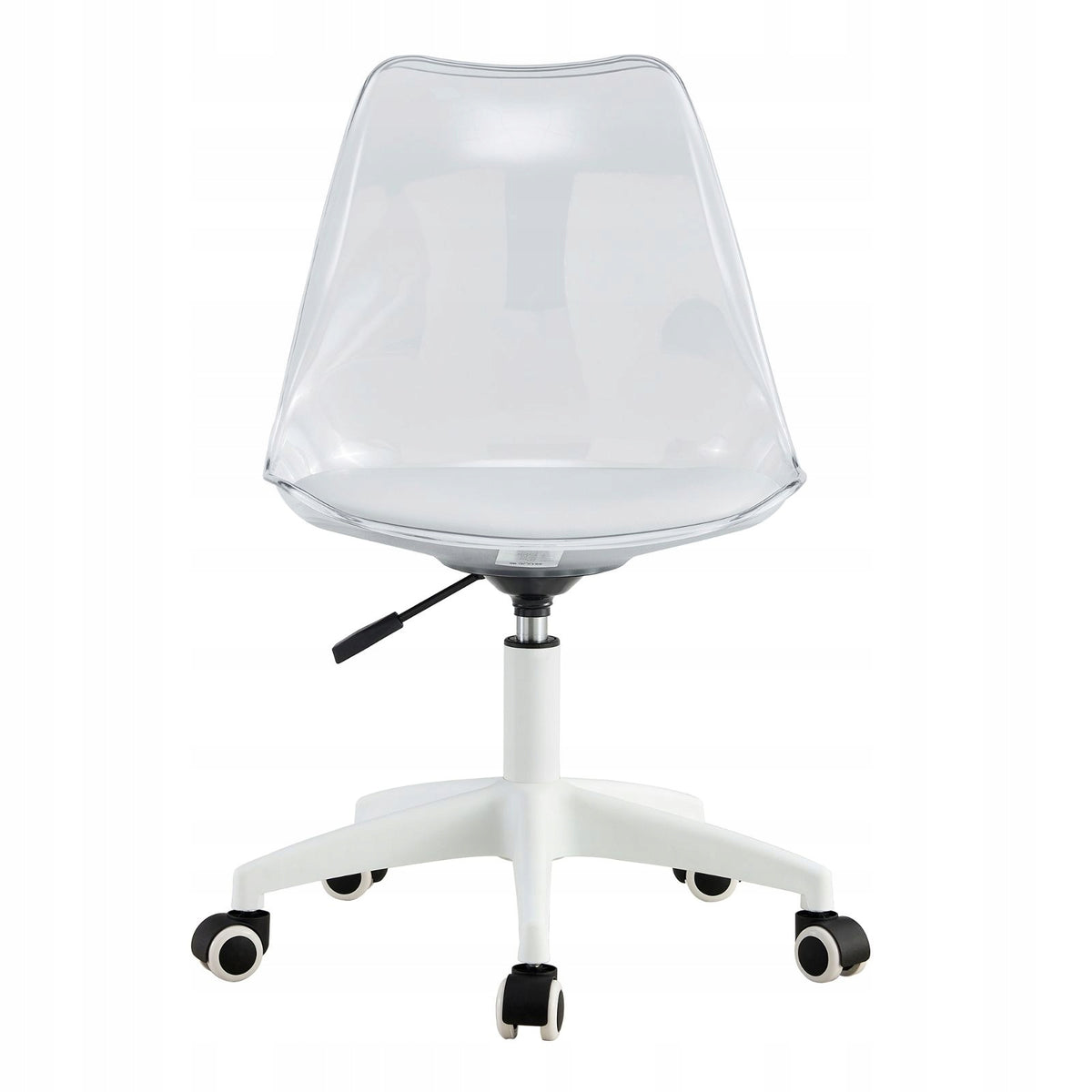Modern office chair, transparent backrest, PU Furniture depth 54 cm
