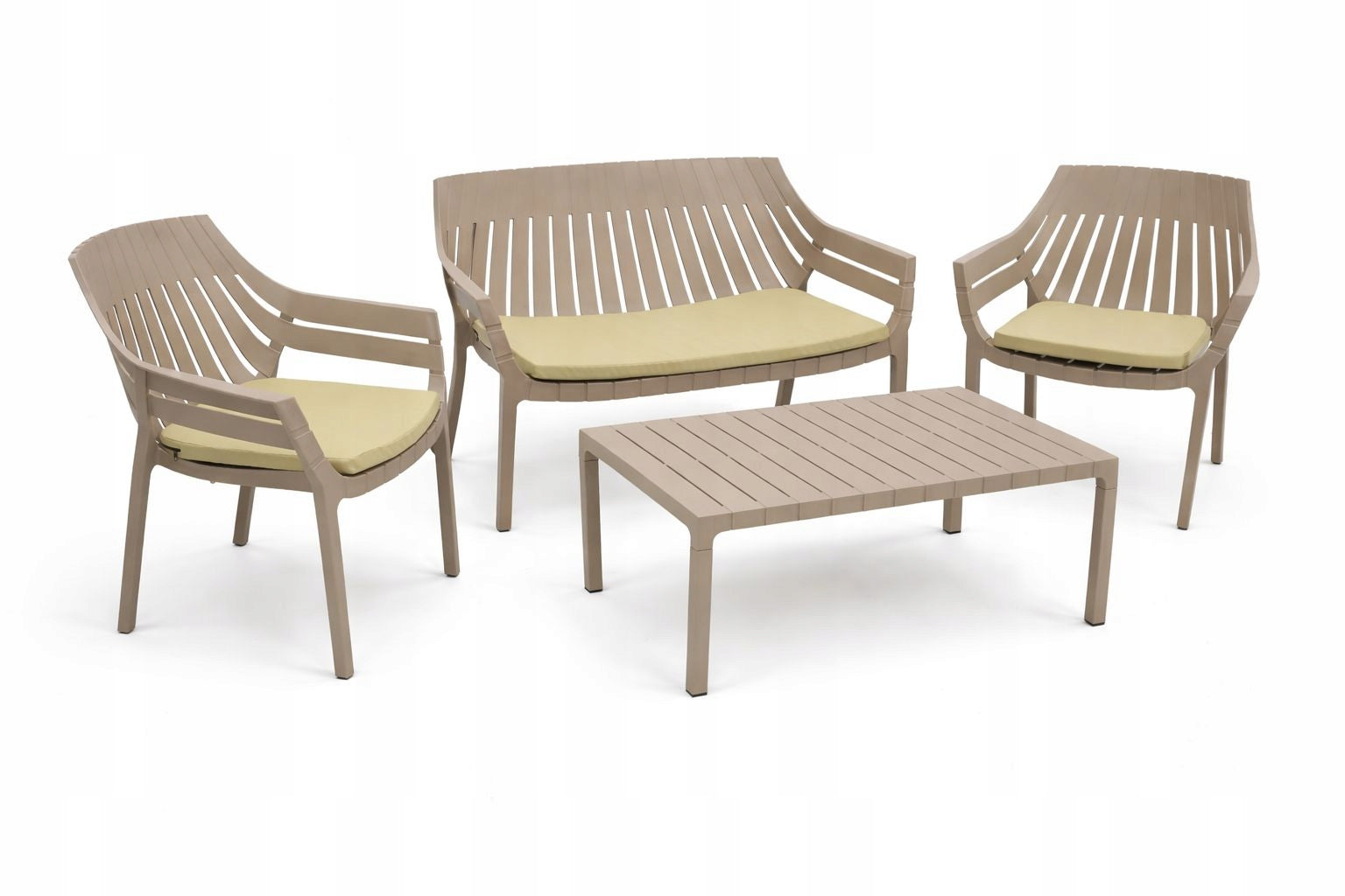 Modern terrace set balcony AZURE sofa+ 2 armchairs+pillows+table Manufacturer KUNERT