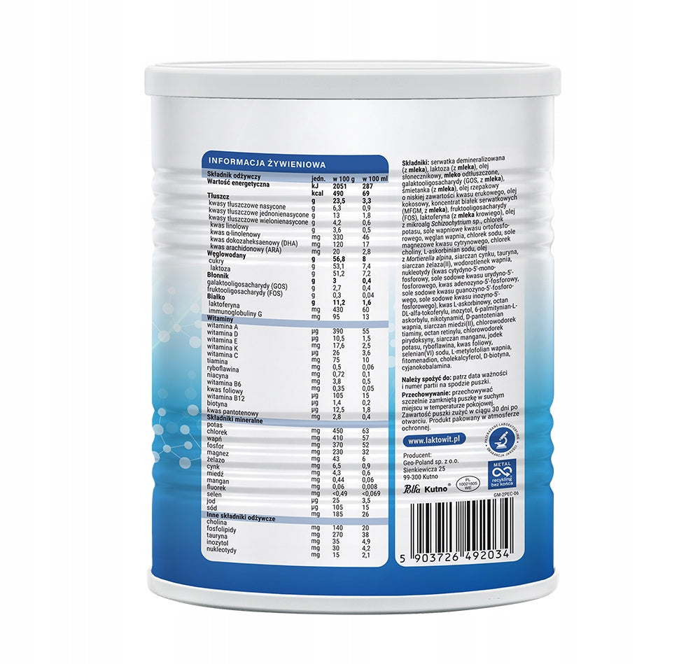 Modified milk Laktowit 2 Lactoferrin next 6-12 m 400g Manufacturer code 5904730917698