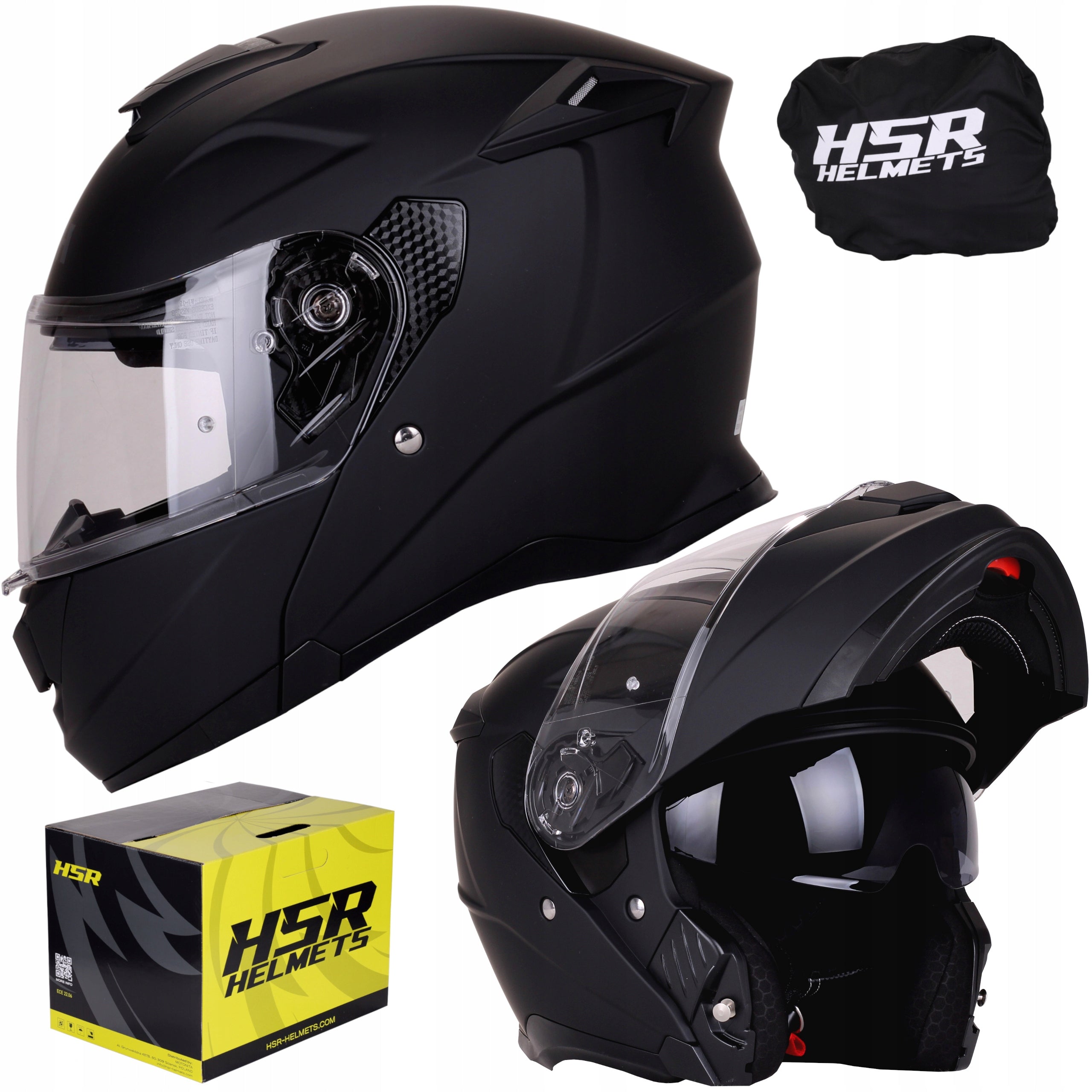 Modular helmet HSR HS950 jaw for motor scooter matt ECE 22.06 P/J