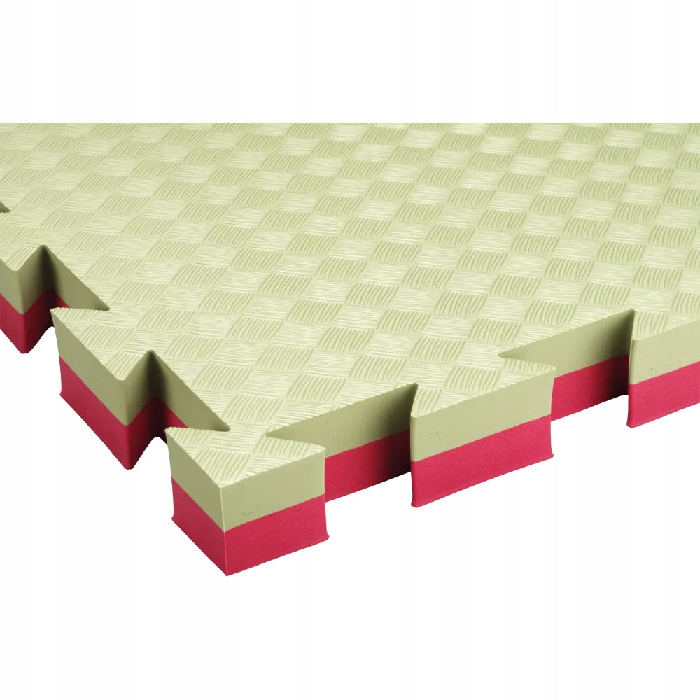 Modular mat 100x100x4cm PROFI green-red, double-sided, professional
