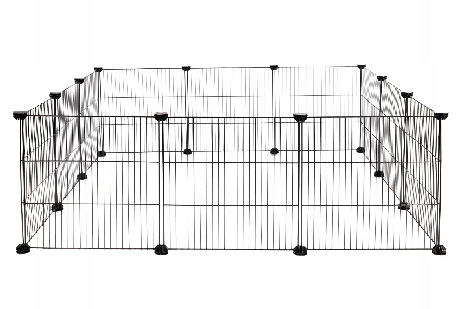 Modular pet playpen, 35 × 35 cm × 12 panels – black