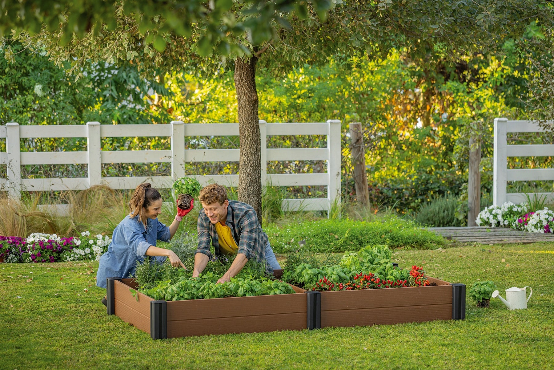 Modular planter KETER Vista 252530 Brown Width 1.21 m