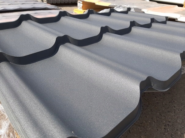 Modular roof tile R7016 mat, corrugated roof Price 29.07 zł/m²