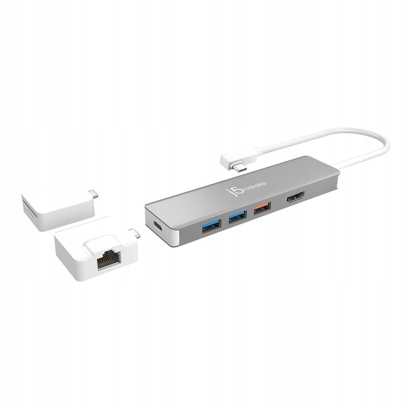 Modulární multiadaptér j5create JCD375 USB-C se 2 moduly