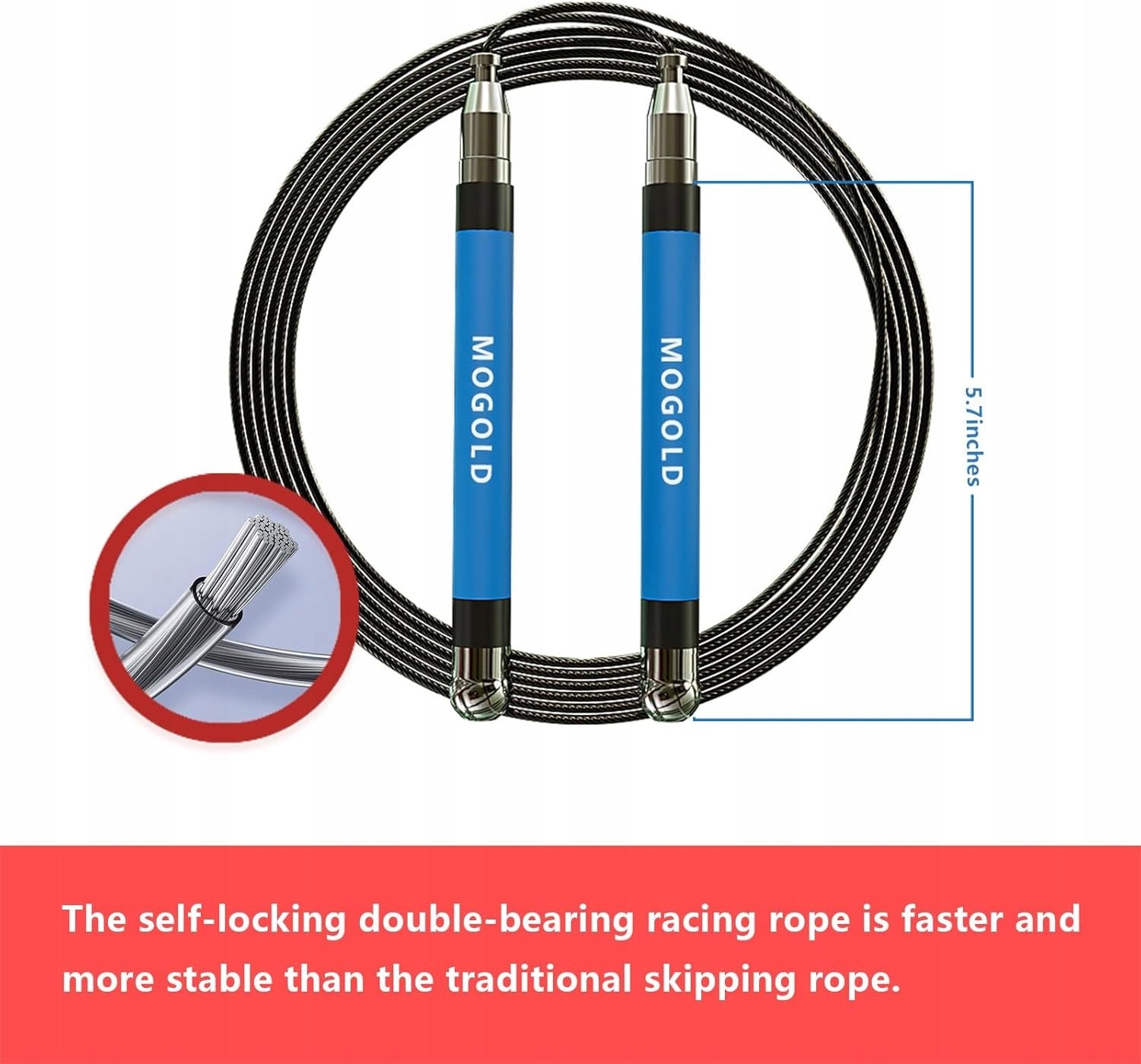 Mogold Speed King Jump Rope for Fitness Model T05