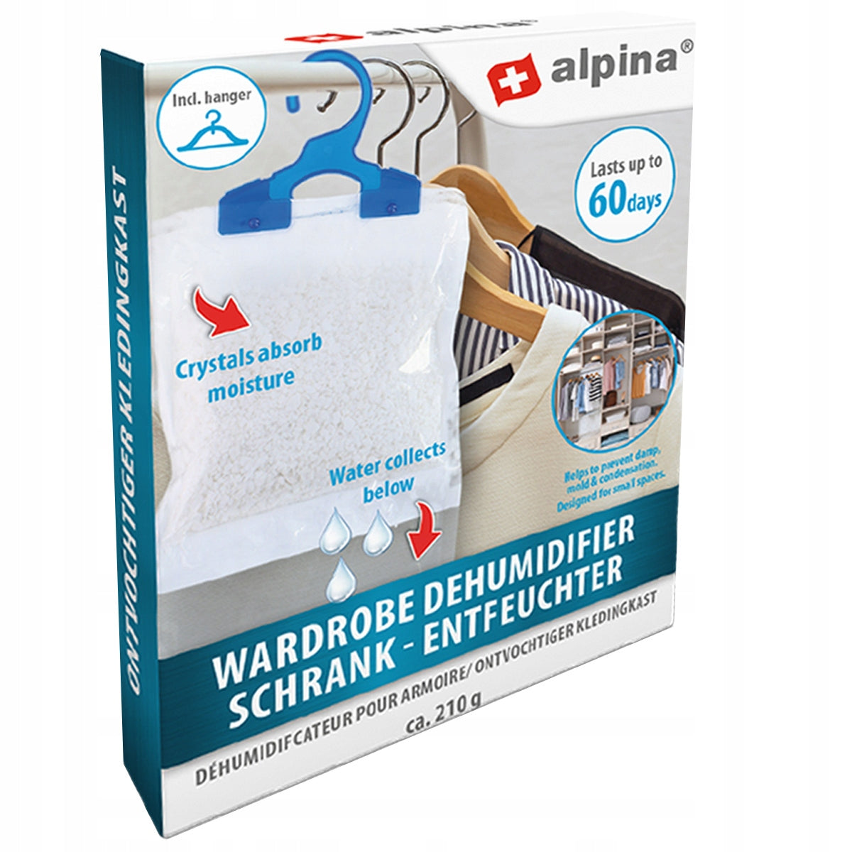 Moisture Absorber Hanging Alpina Dehumidifier with Car Cabinet Hanger EAN (GTIN) 8711252249315
