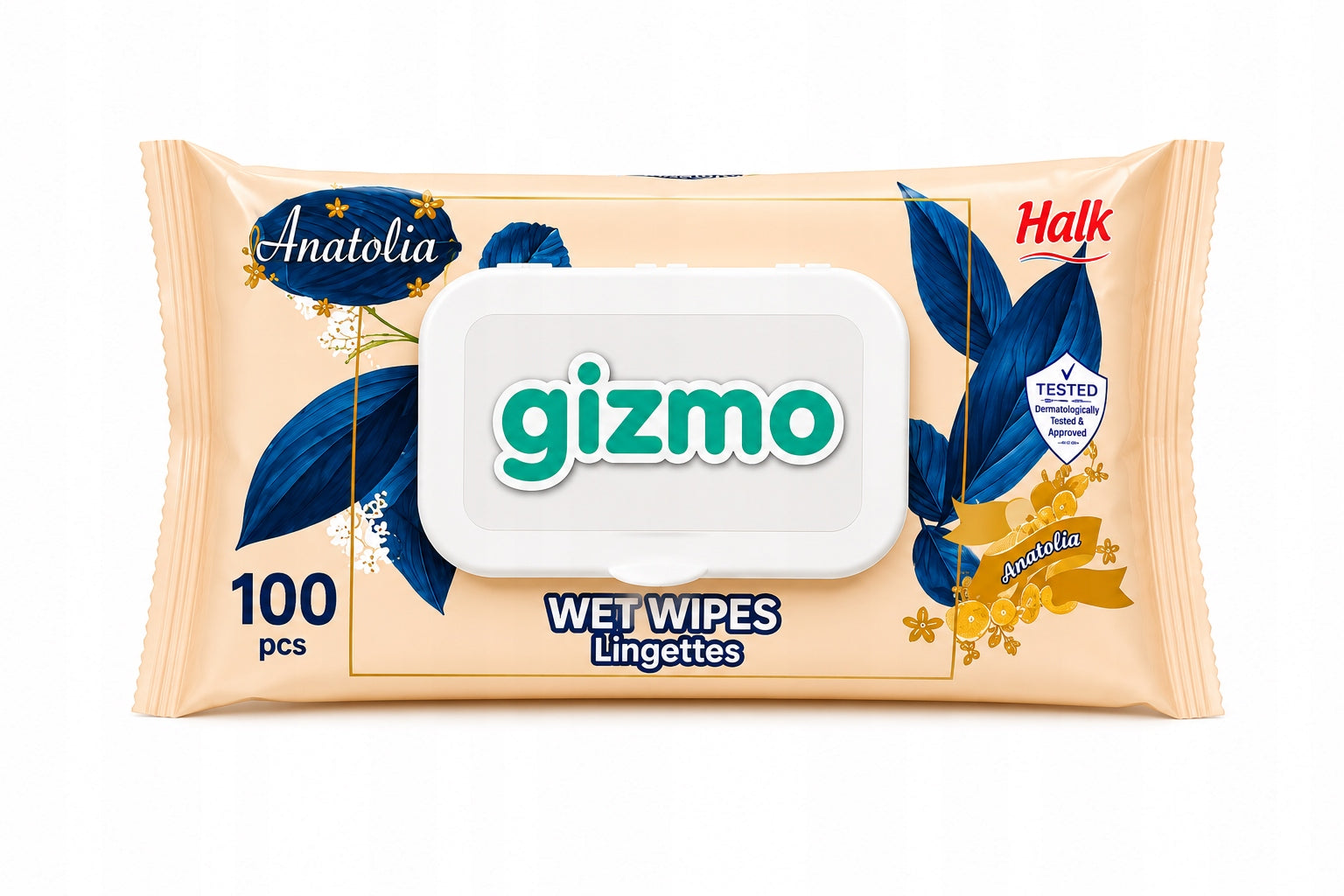 Moisturized Wipes Gizmo Anatolia 100 pcs. Alcohol Free