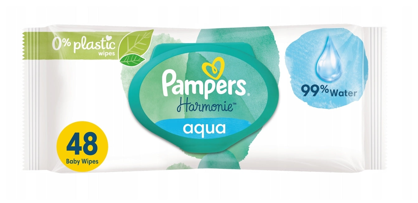Moisturized Wipes Pampers Harmonie Aqua 24 x 48 pcs Paw Patrol Packaging status original