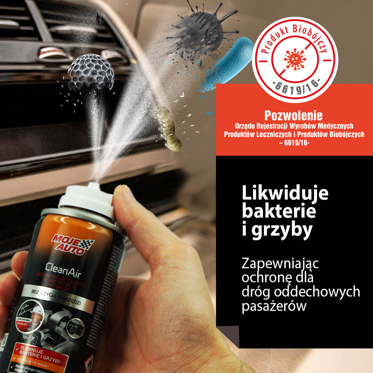 Moje Auto air conditioning freshener fragrance Black 150ml Manufacturer's catalog number 19-595