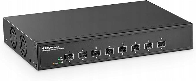 MokerLink 8-Port Unmanaged 10G SFP+ Fiber Optic Switch
