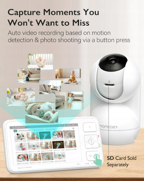 Momcozy BM01 Baby Monitor 1080p, 5000mAh Battery Kind electronic nanny