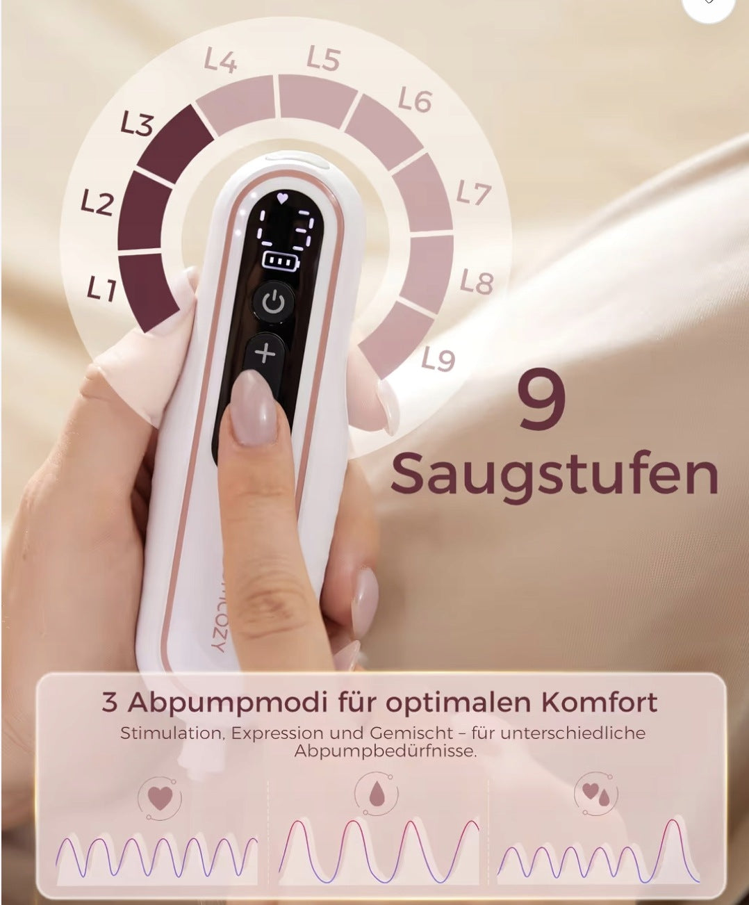Momcozy V2 Pro Electric Breast Pump Dual 15 Levels Compact Manufacturer code V2 Pro