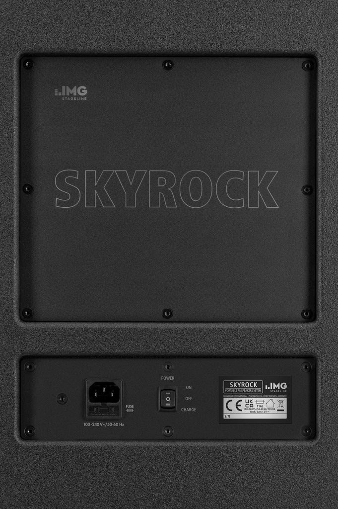 Monacor SKYROCK portable party speaker,events, for school, Bluetooth 5.0 Manufacturer code SKYROCK
