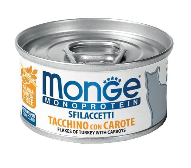 Monge Cat Monoprotein with Turkey Meat with Carrot 80g