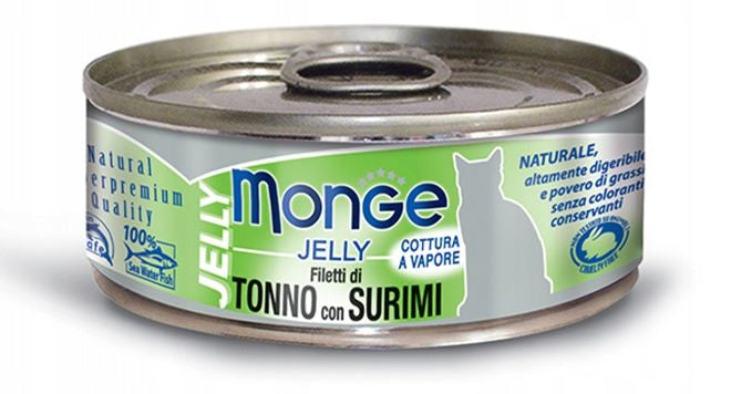 Monge Cat Tuna with Surimi in Jelly 80g Brand Monge