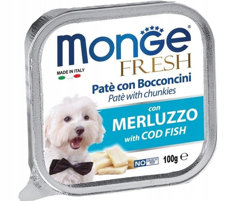 Monge Dog Fresh pate and cod pieces 100g Trade name other