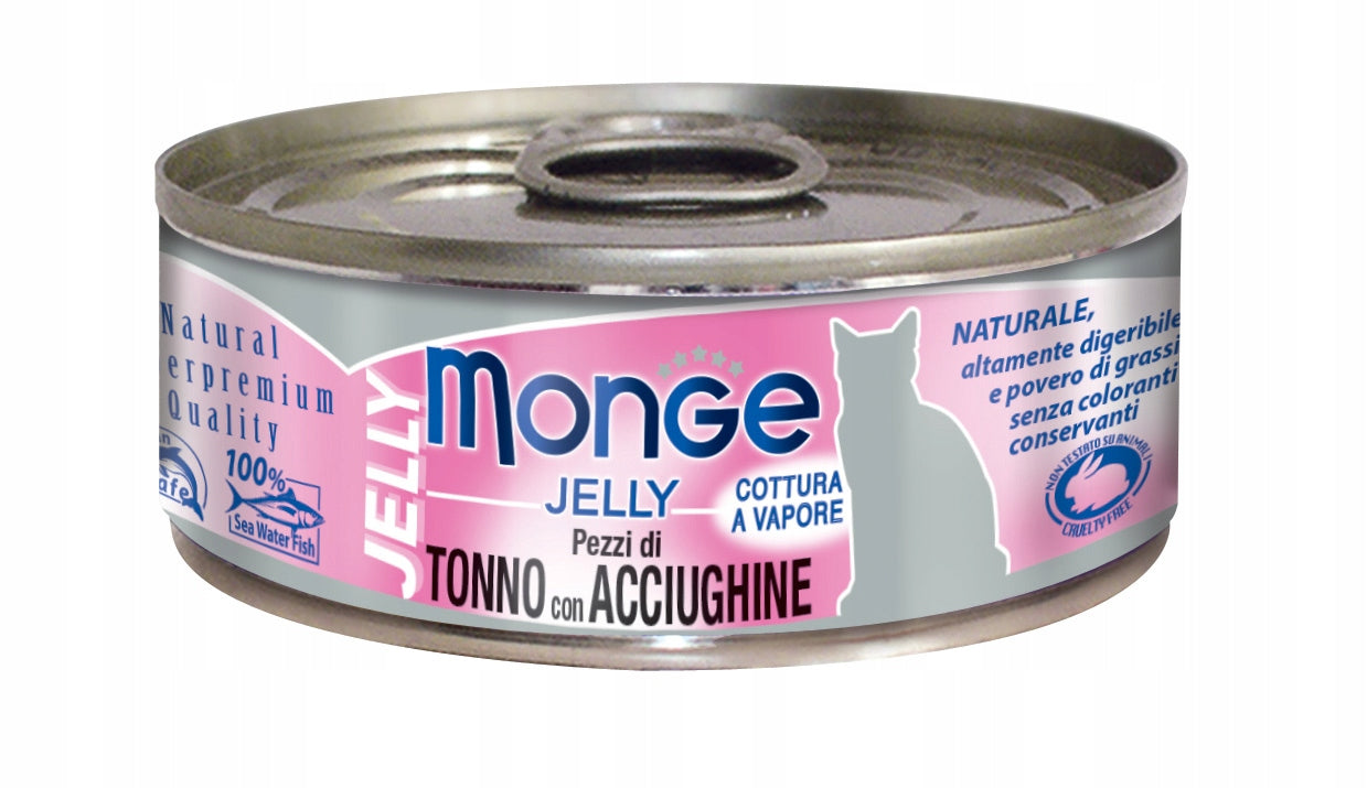 Monge Jelly tuna with anchovies wet cat food 80 g