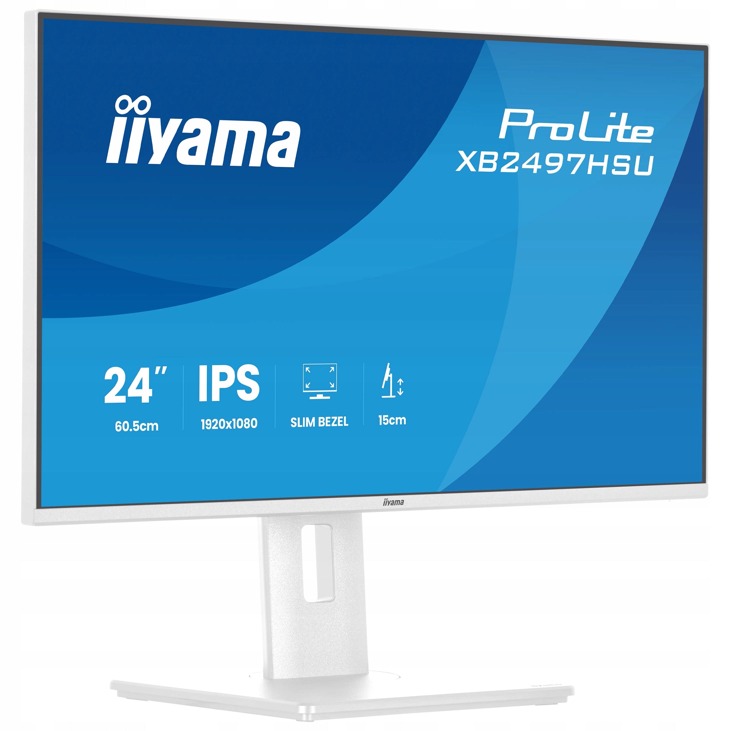 Monitor 24" iiyama ProLite XB2497HSU-W1 FHD IPS LED 120Hz 4ms HDMI DP USB-C Manufacturer code XB2497HSU-W1