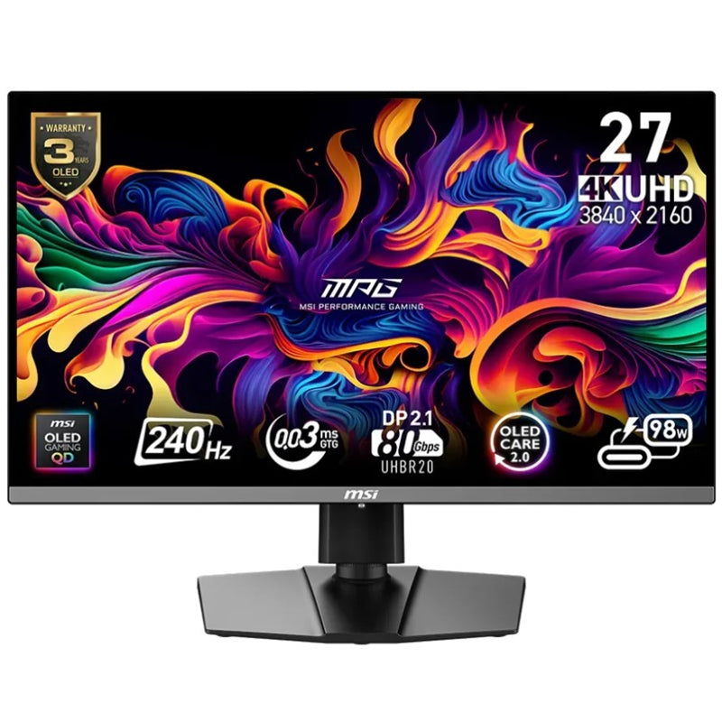 Monitor 27" MSI MPG 272URX QD-OLED | 3840x2160 (4K UHD) | 0,03ms | QD-OLED