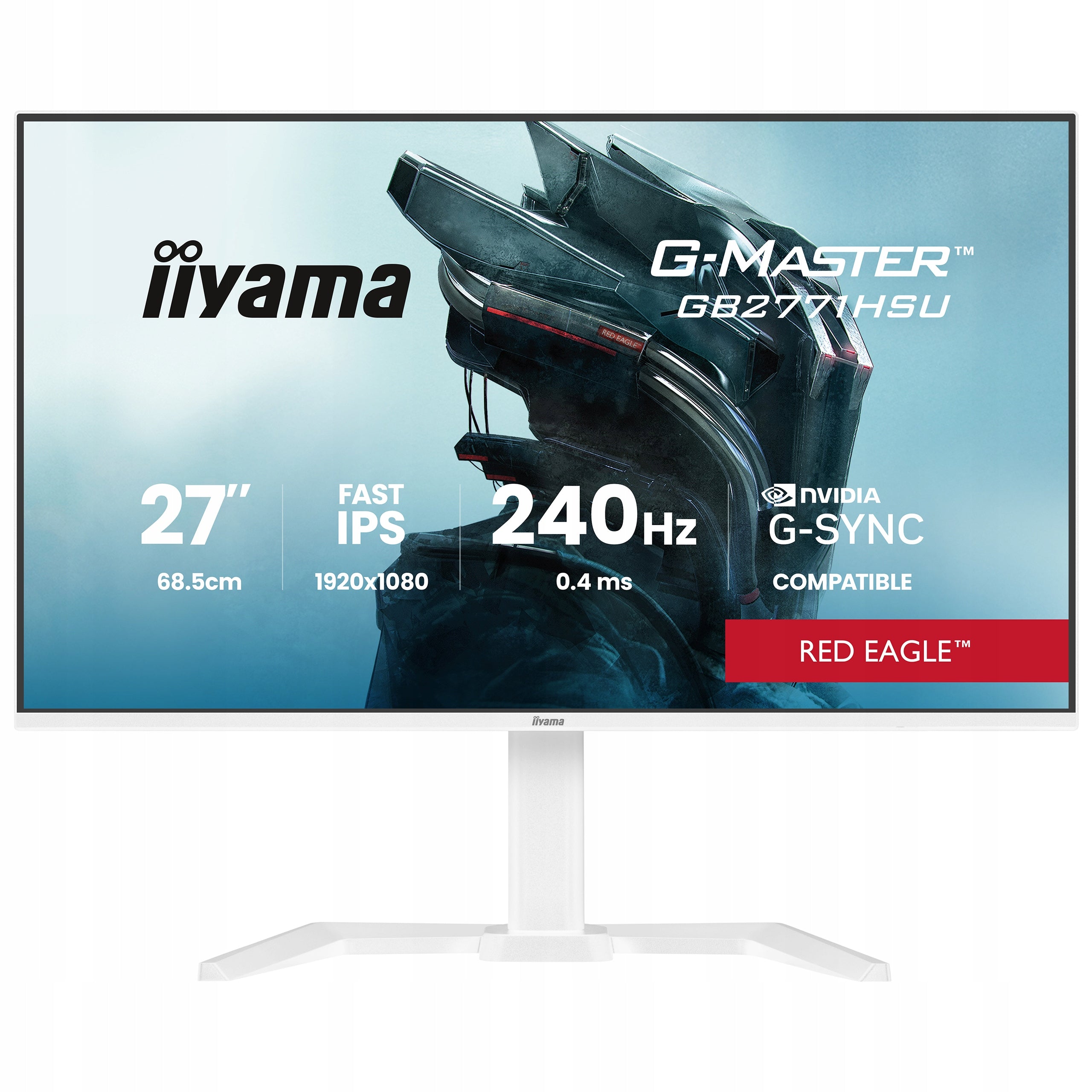 Monitor 27 iiyama G-Master GB2771HSU-W1 FHD IPS LED 240Hz 0,4ms HDMI DP HDR