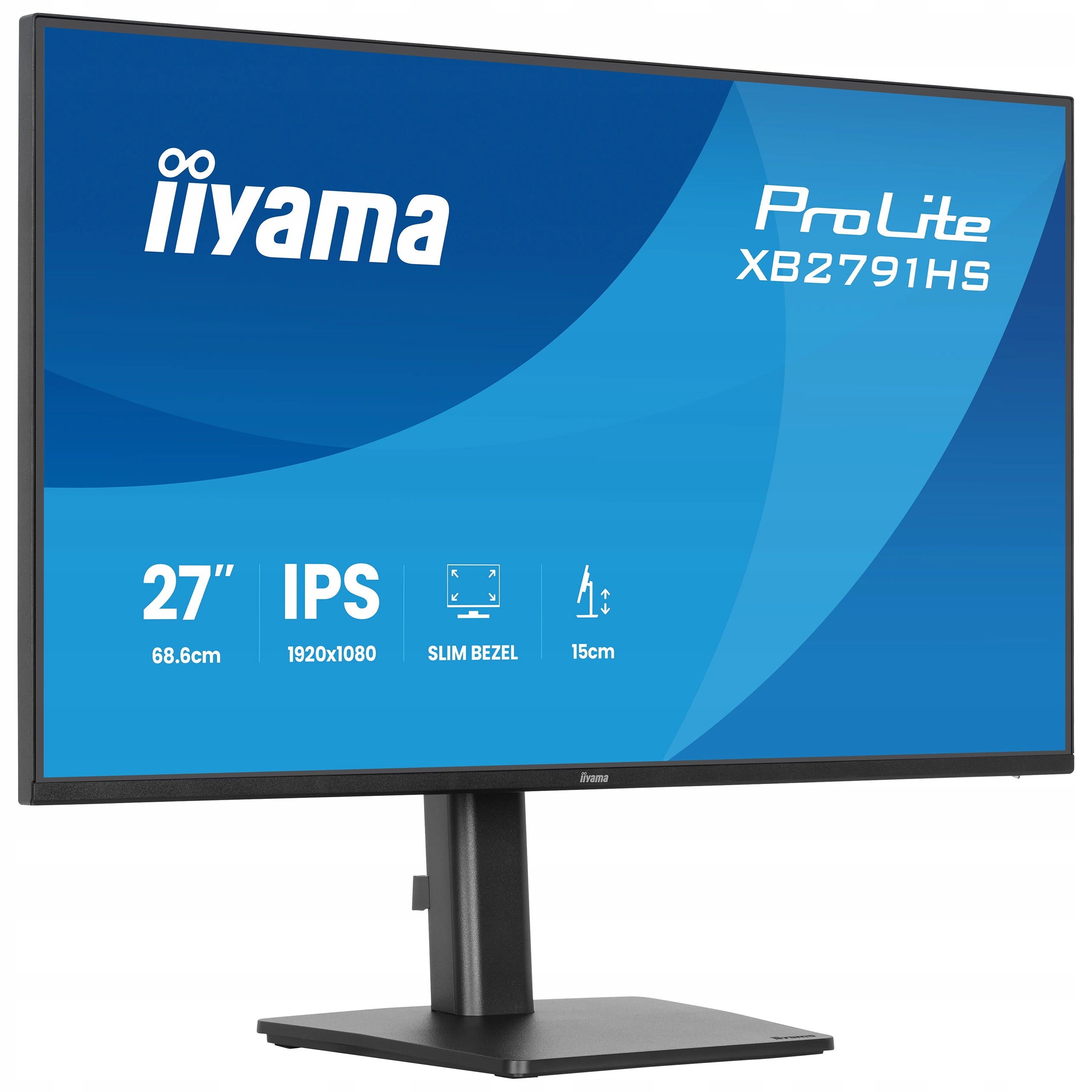 Monitor 27" iiyama ProLite XB2791HS-B1 FHD IPS LED 1ms 120Hz HDMI DP PIVOT Manufacturer code XB2791HS-B1