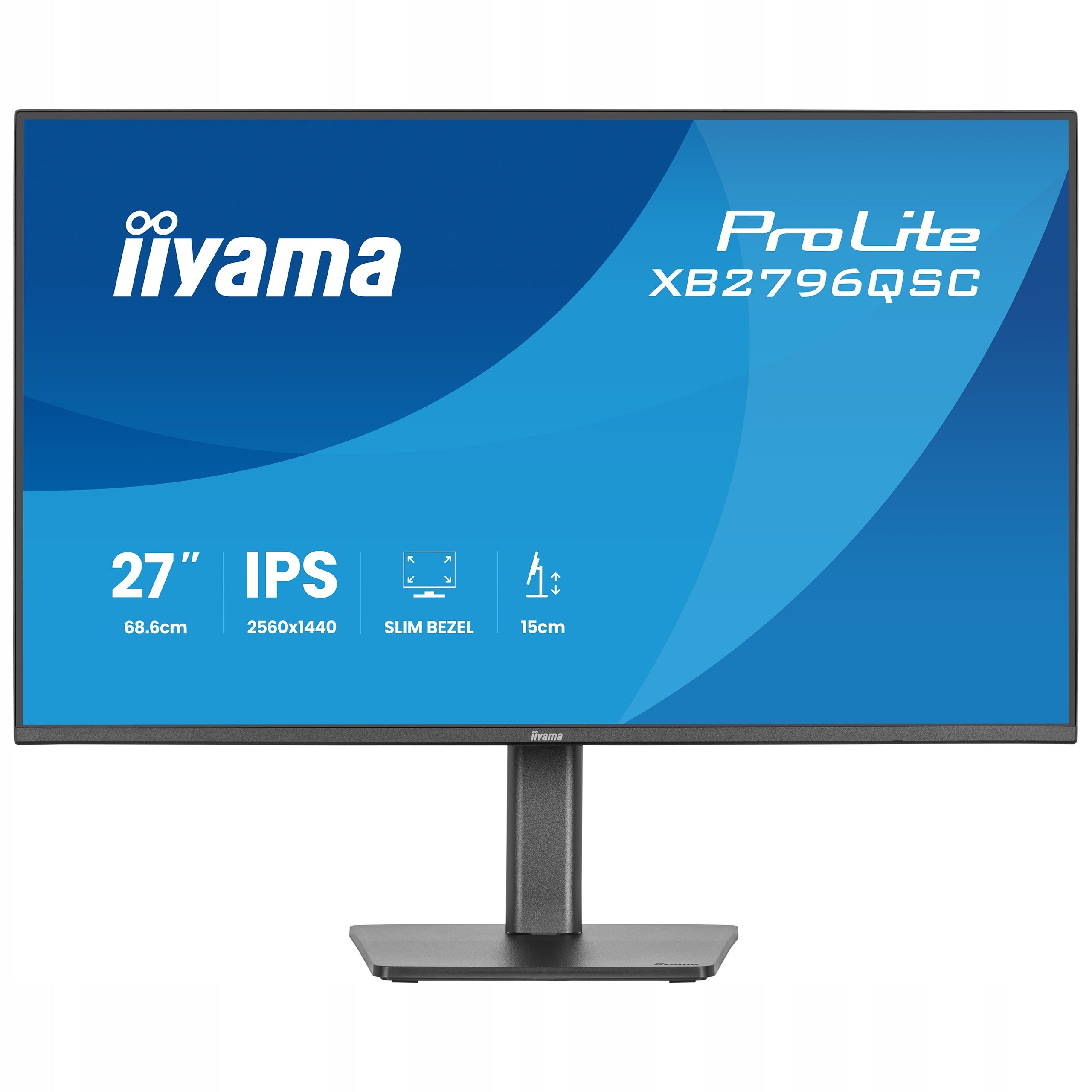Monitor 27" iiyama ProLite XB2796QSC-B1 WQHD IPS LED HDMI USB-C PIVOT VESA