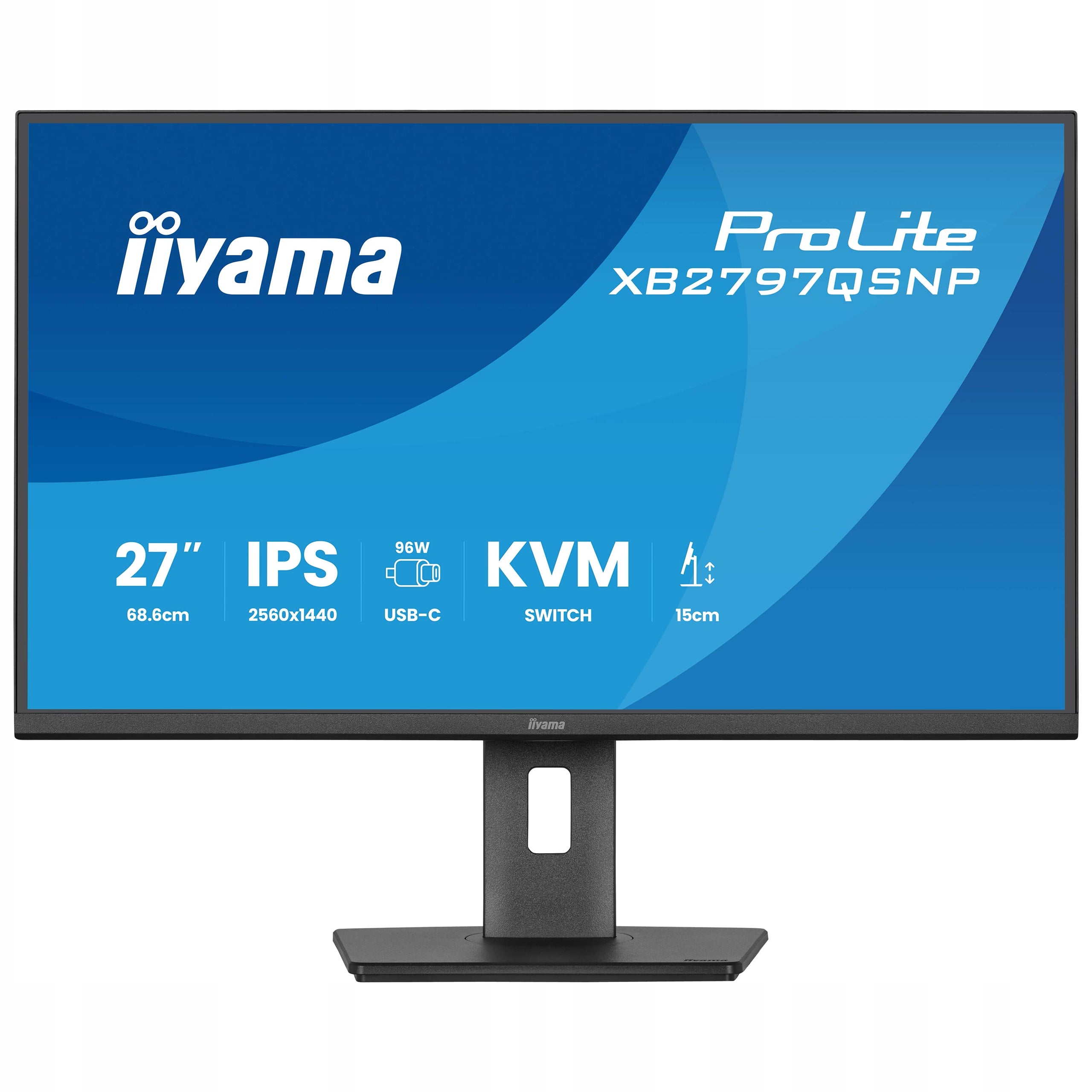 Monitor 27" iiyama ProLite XB2797QSNP-B1 WQHD IPS LED 1ms 75Hz HDMI USB-C
