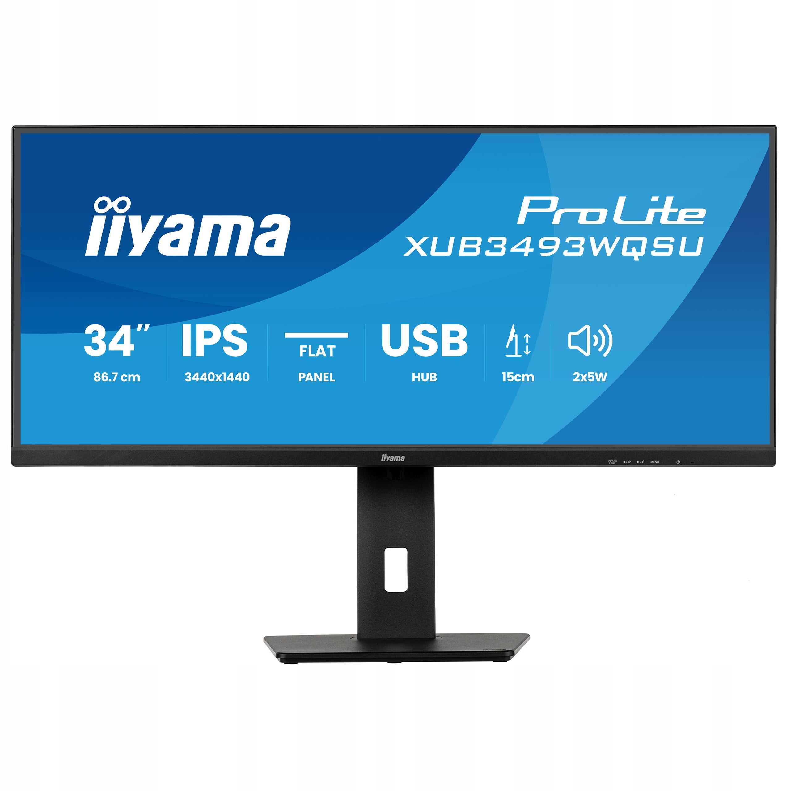 Monitor 34" iiyama ProLite XUB3493WQSU-B6 UWQHD IPS LED 1ms 120Hz HDMI HDR